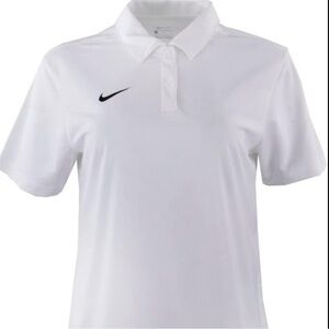 Nike Dri-Fit Polo Golf Shirt Quarter Button Collar Casual Pullover New Size M